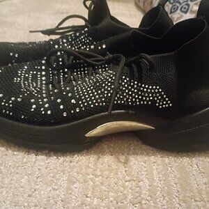 Yoki woman's rhinestone sneakers